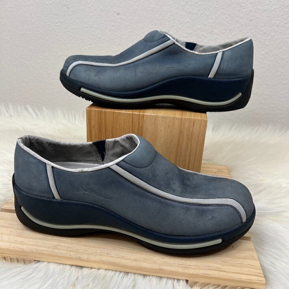 Dansko Bicycle Toe Slip On Clogs Slip Resistant Blue Women's Size 40‎ - US(9.5)